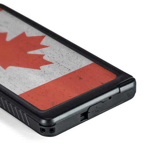 Canada Flag Distressed Galaxy S24 Ultra Waterproof Case